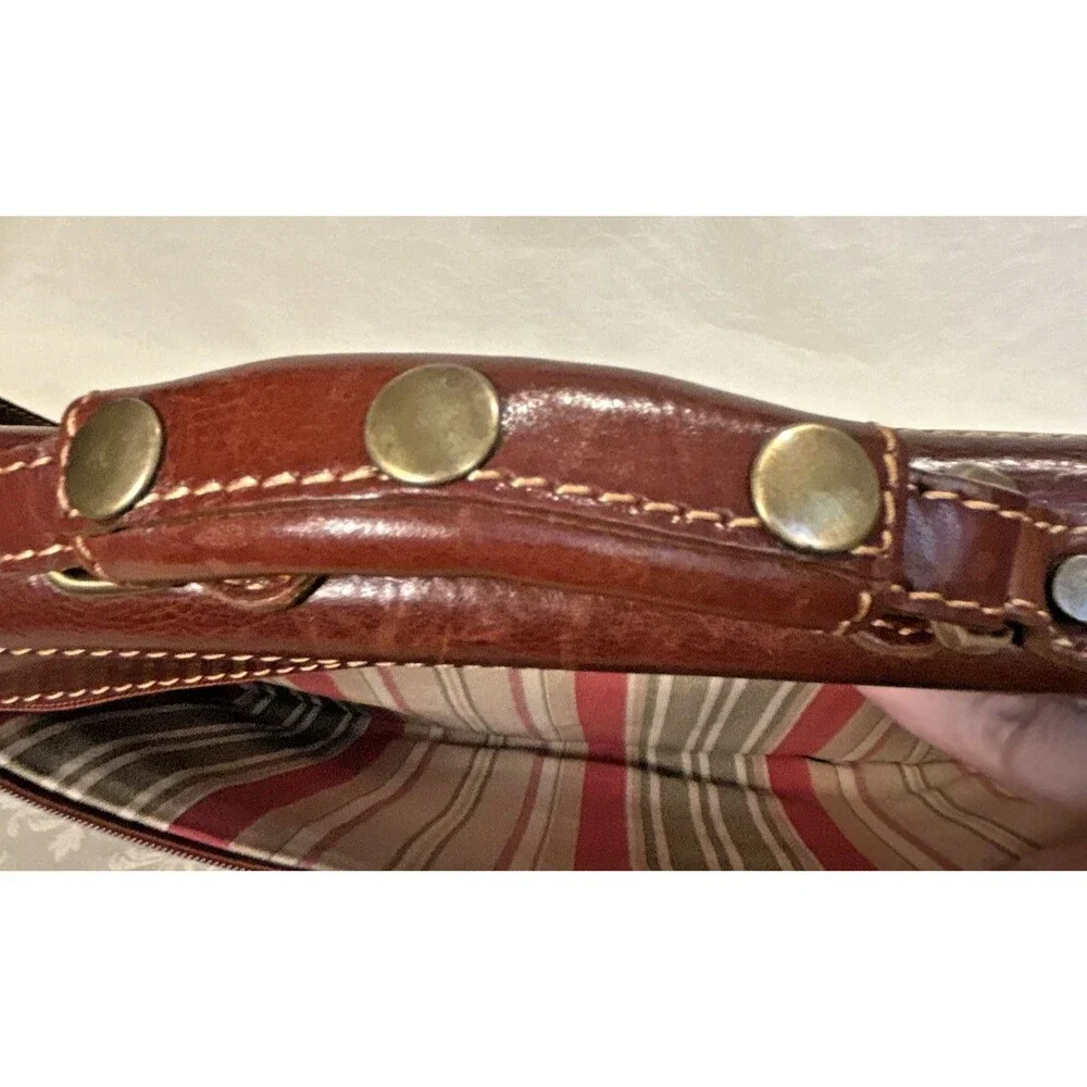 Cenzo Italian Leather Briefcase Messenger Bag Floto Laptop Case Satchel Brown WR
